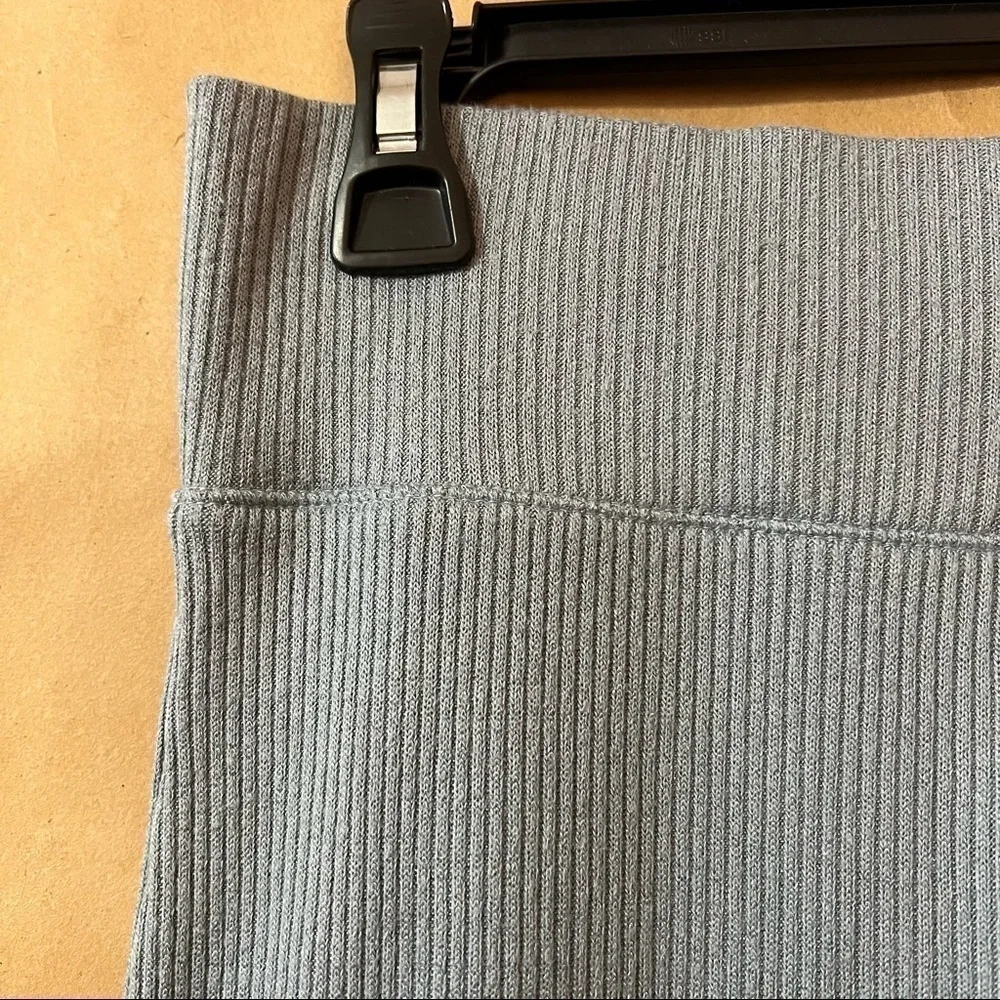 Rag & Bone | NWT The Knit Rib Bike Short Greyed Blue High Waisted Pull-On Size M